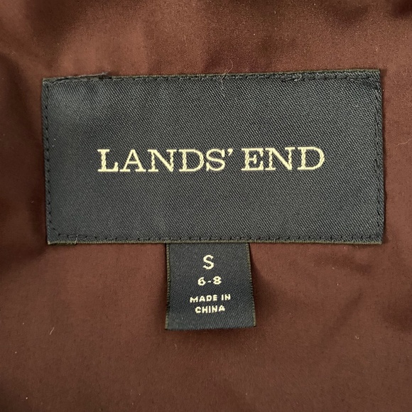 Land's End Full Length Down Puffer Coat in Darkest Plum - Size S - Picture 10 of 11